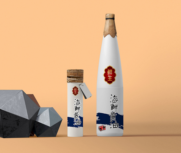 鮮生食品包裝，醬油調(diào)味料包裝設(shè)計